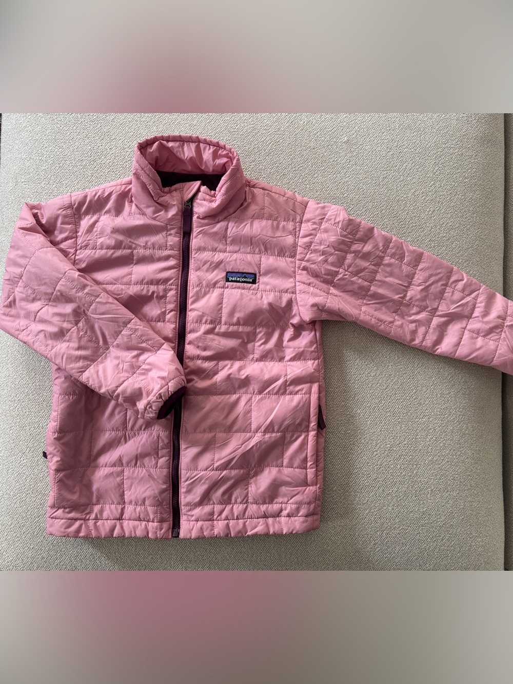 Patagonia Kids' Nano Puff Brick Quilt Jacket in Planet Pink Size Small 7-8